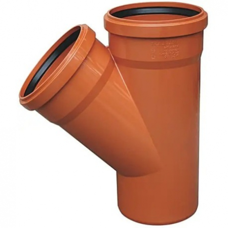 Fitinguri din PVC pentru canalizari exterioare - RAMIFICATIE PVC ROSU 110 110 45