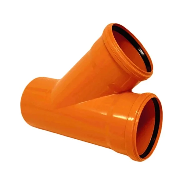 Fitinguri din PVC pentru canalizari exterioare - RAMIFICATIE PVC ROSU 125 125 45
