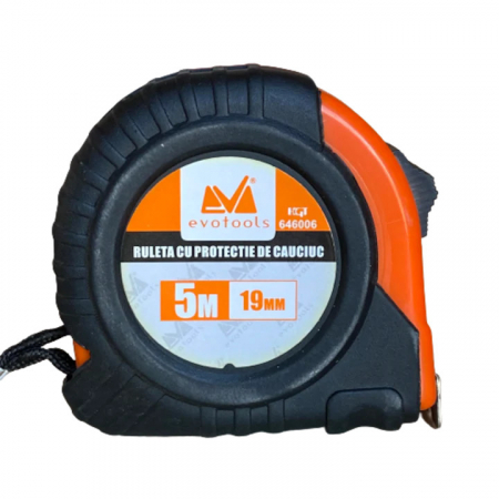 Instrumente de masura - RULETA CU PROTECTIE CAUCIUC 19MM 5M 646006 HONEST