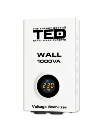 Instalatii Electrice - STABILIZATOR RETEA 1000VA 2 IESIRI SCHUKO TED0000040
