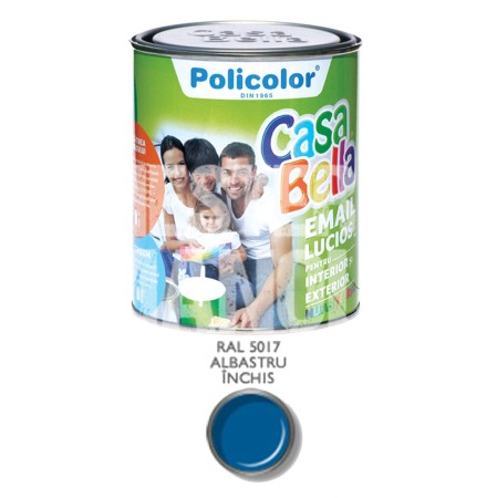 Vopsele - VOPSEA OSKAR 1 STRAT PENTRU LEMN, METAL SI ZIDARIE, ALBASTRU INCHIS 0.75L
