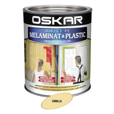 Finisaje Pentru Exterior - VOPSEA DIRECT PE MELAMINAT SI PLASTIC OSKAR, VANILLA 0.6L