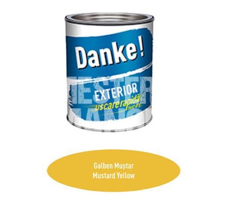 Vopsele Pentru Exterior - VOPSEA EXTERIOR DANKE GALBEN MUSTAR 4L
