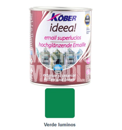 Finisaje Pentru Exterior - EMAIL 3IN1 VERDE LUMINOS 0.75L PT METAL KOBER