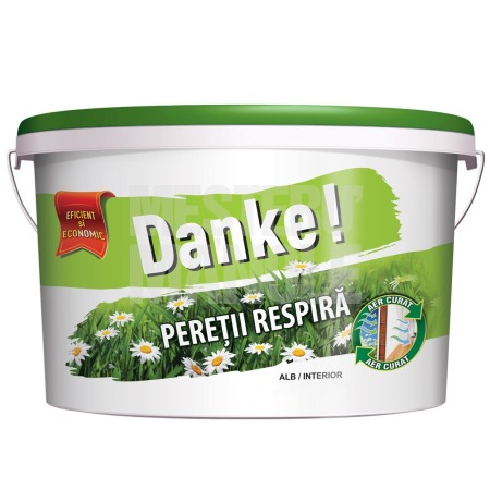 Amenajari Pentru Interior - VOPSEA LAVABILA PERETII RESPIRA ALBA 2.5L DANKE
