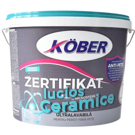 Vopsele - VOPSEA LAVABILA ZERTIFIKAT MICROSFERE CERAMICE LUCIOS 15L