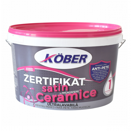 Vopsele - VOPSEA LAVABILA ZERTIFIKAT MICROSFERE CERAMICE SATIN 15L