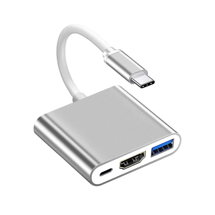 Adaptor HUB 3 in 1 la USB tip C 4K UHD [6]