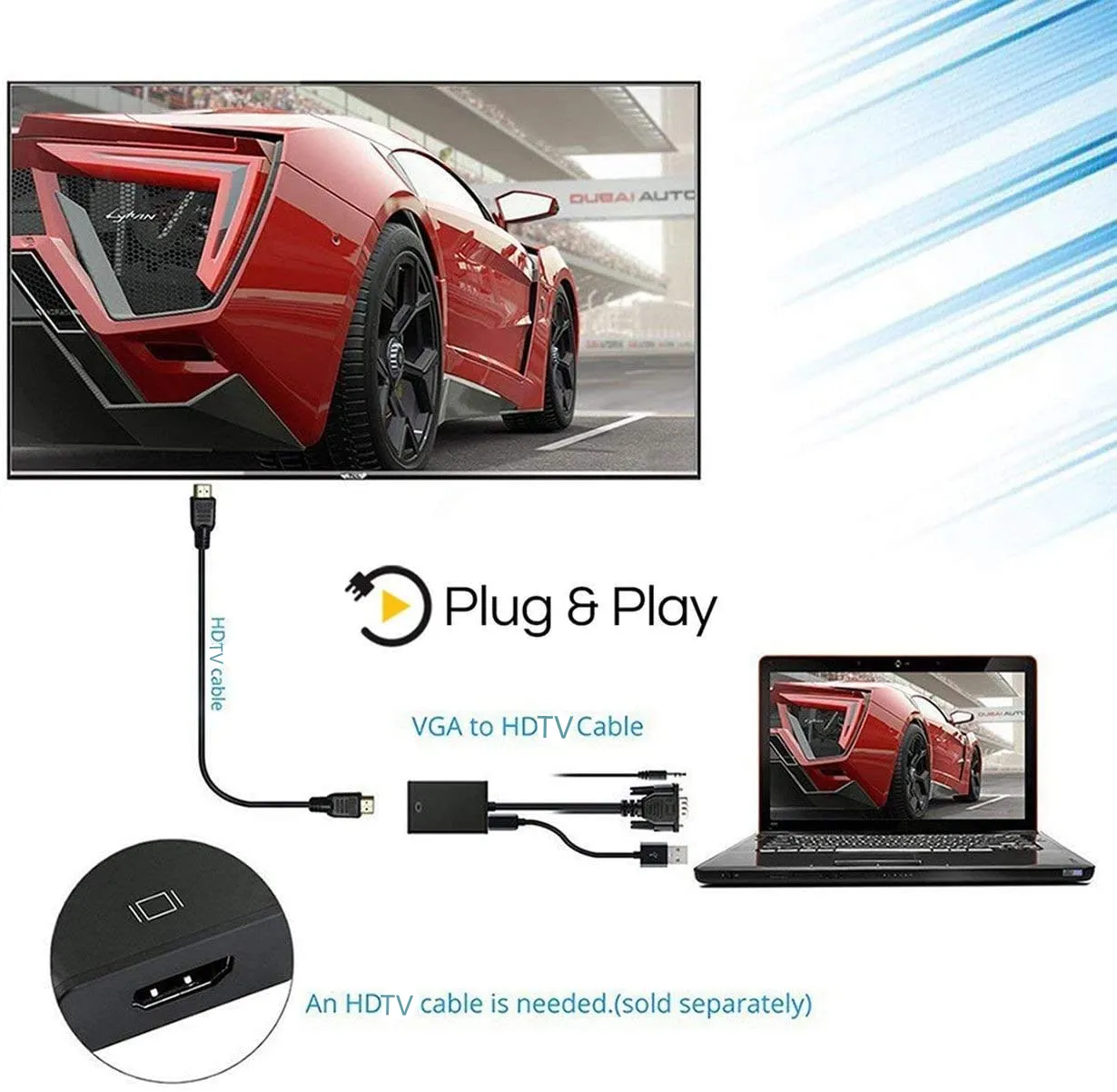 Cablu convertor VGA-HDMI [2]