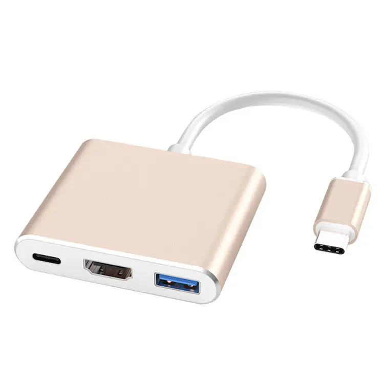 Adaptor HUB 3 in 1 la USB tip C 4K UHD [9]