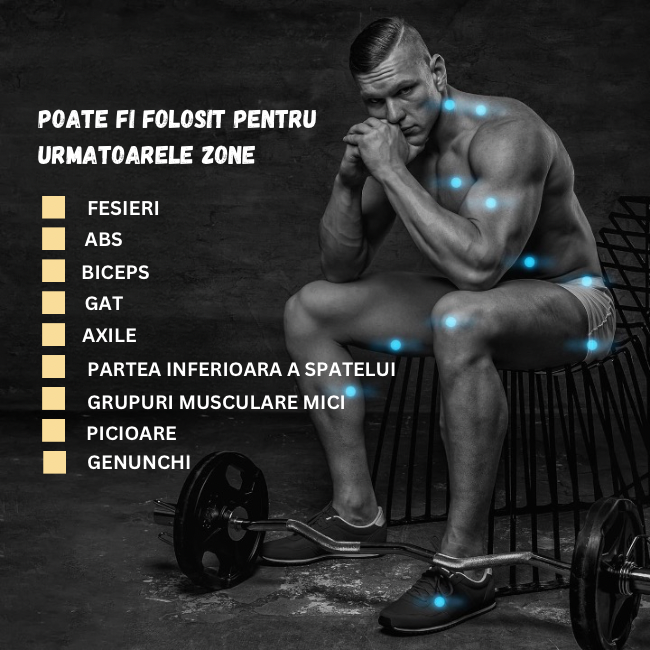 Aparat pentru masaj Profesional tip pistol, Ecran Tactil LED, 12 viteze, 1600-3960 Rmp, 2500 mAh, 24 V, 12 capete, servieta depozitare, Portabil, Negru [5]