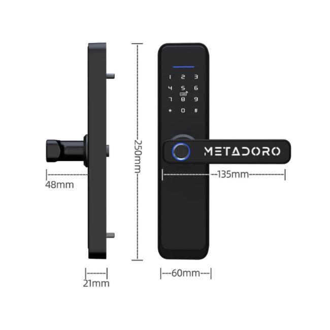 Yala inteligenta Smart WiFi, Aplicatie telefon, Amprenta, Parola, Cheie, Card, Metadoro [5]
