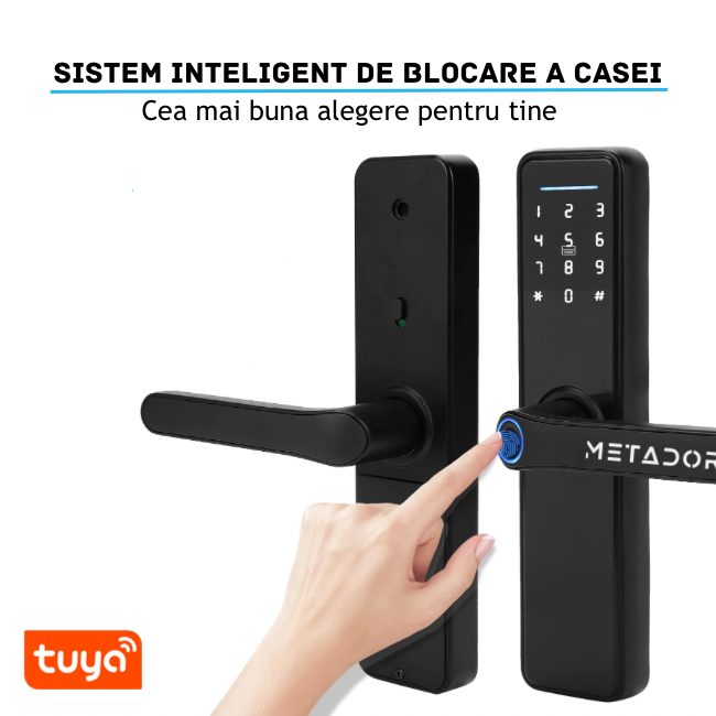 Yala inteligenta Smart WiFi, Aplicatie telefon, Amprenta, Parola, Cheie, Card, Metadoro [7]