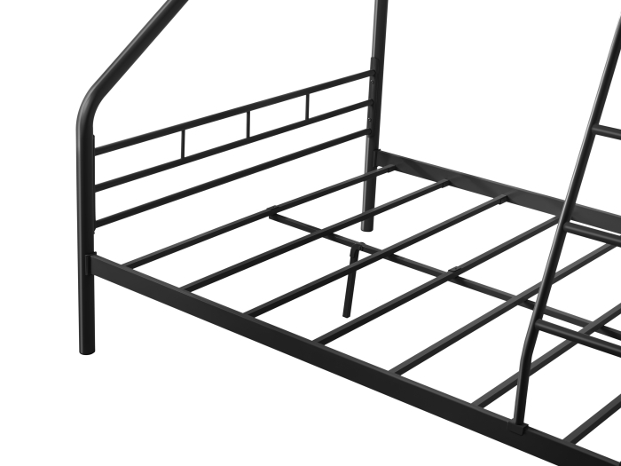 Pat suprapus metalic DW90-XL negru mat 90x200 si 140x200 cm [3]