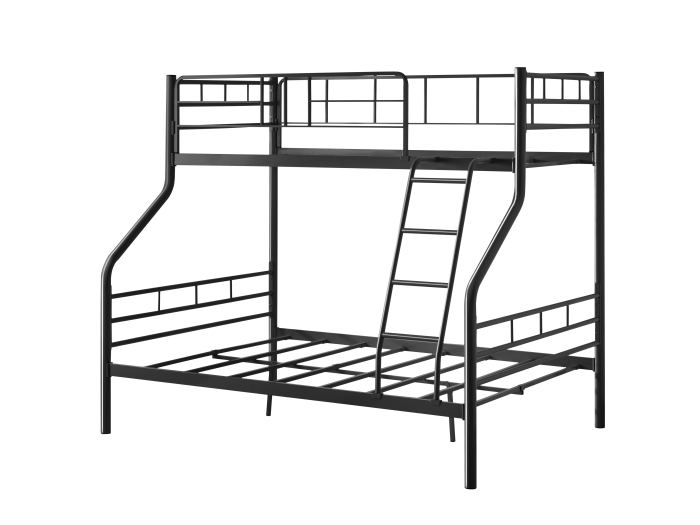 Pat suprapus metalic DW90-XL negru mat 90x200 si 140x200 cm [5]