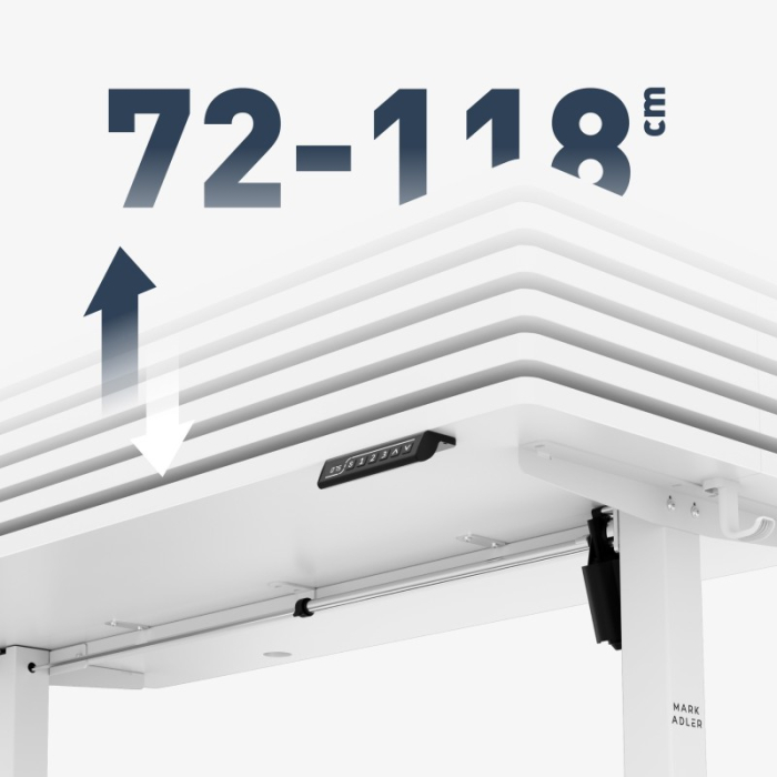Birou electric reglabil pe înălțime Mark Adler Leader 7.3 alb [16]