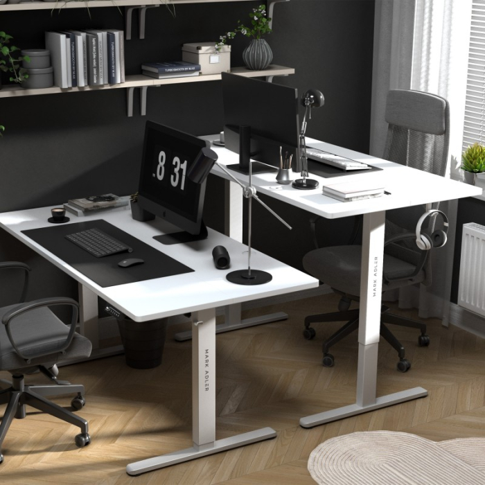 Birou electric reglabil pe înălțime Mark Adler Leader 7.6 alb [4]