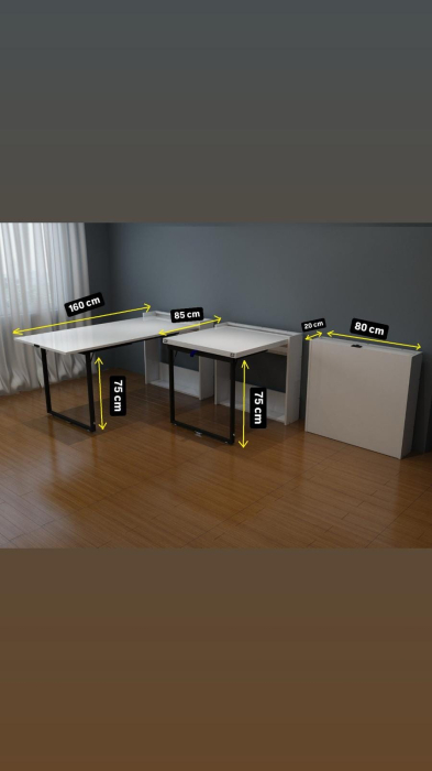 Sistem metalic pentru masă pliabilă, deschidere duală [4]