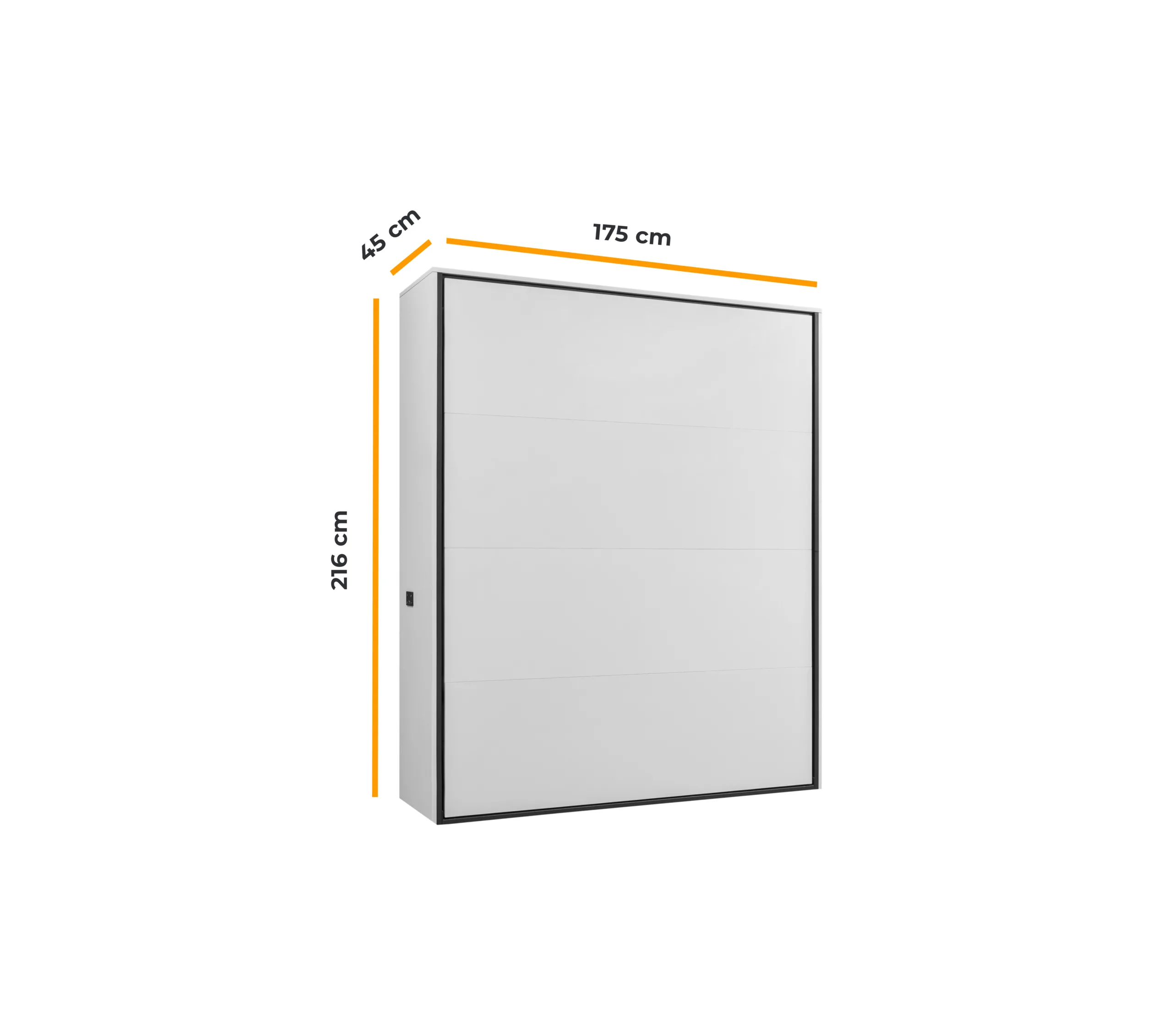 Sistem metalic pentru pat de perete vertical, 2 persoane, fără module laterale [5]