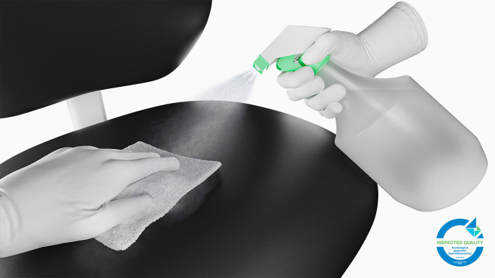 Scaun camera curată Bimos CLEANROOM BASIC 2 cu rotile, spătar cu contact permanent, spătar 430 mm [7]