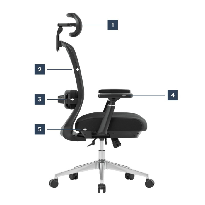 Scaun ergonomic de birou Mark Adler Leadpro 6.0 negru [6]