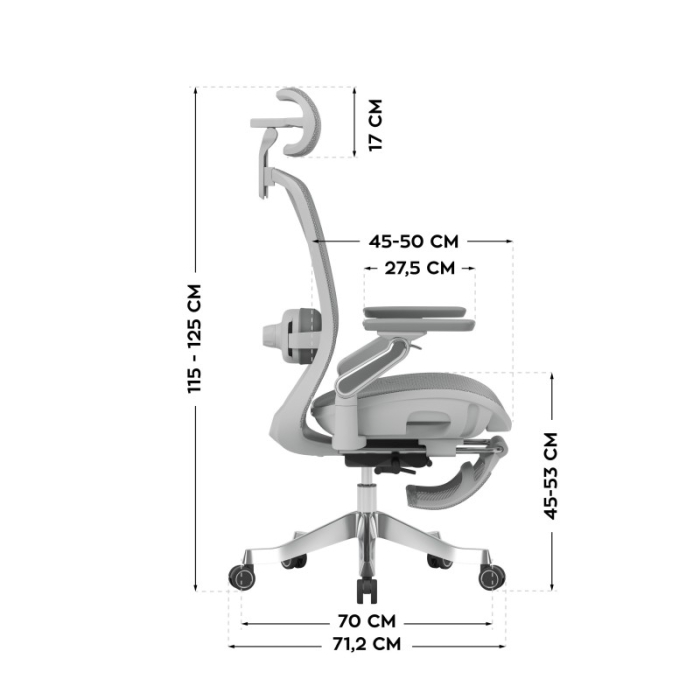 Scaun ergonomic de birou Mark Adler Leadpro 8.7 gri [11]