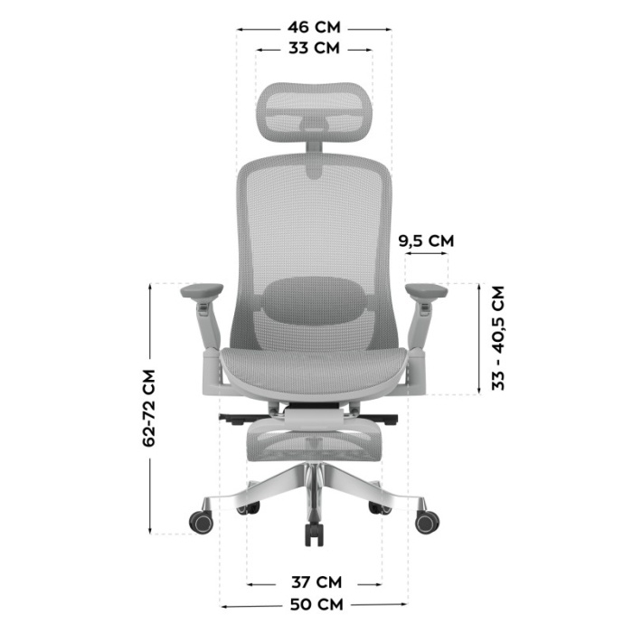 Scaun ergonomic de birou Mark Adler Leadpro 8.7 gri [10]