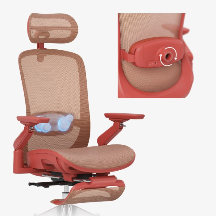 Scaun ergonomic de birou Mark Adler Leadpro 8.7 roșu [3]