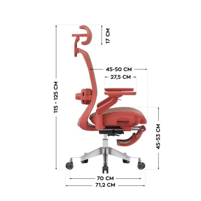 Scaun ergonomic de birou Mark Adler Leadpro 8.7 roșu [8]