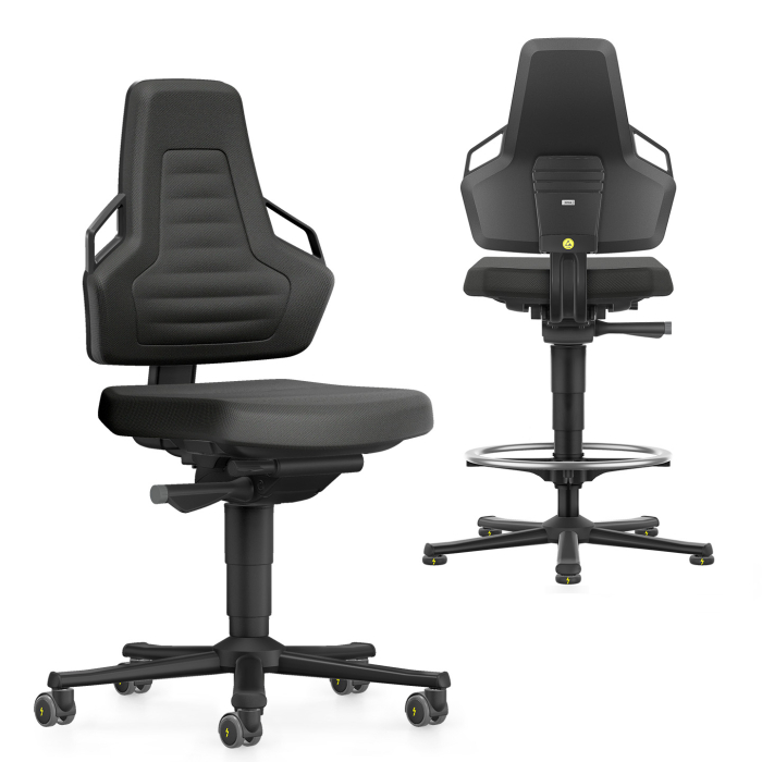 Scaun ESD Bimos ESD NEXXIT 2 cu rotile - Stofă Duotec ESD negru [2]