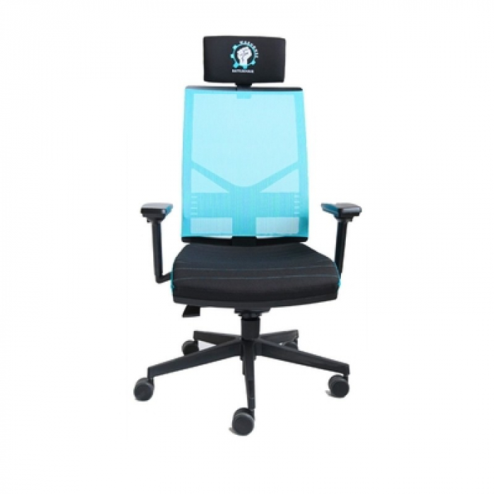 Scaunul gaming BATTLE CYAN [3]