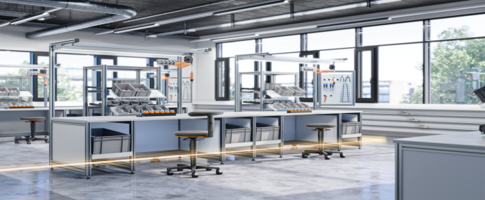 Taburet laborator / medical Bimos LABORATORY STOOL 3 cu tălpi și inel picioare - Piele ecologică Magic negru [2]