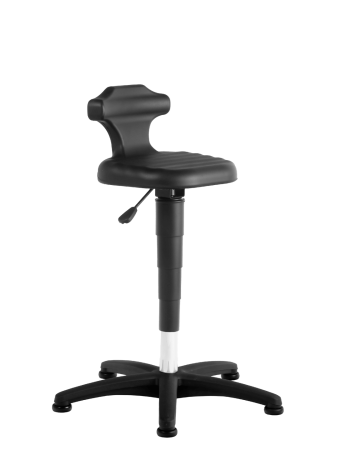 Industriale - Bimos FLEX 2 - scaun sit-stand cu tălpi, Spumă integrală PU negru