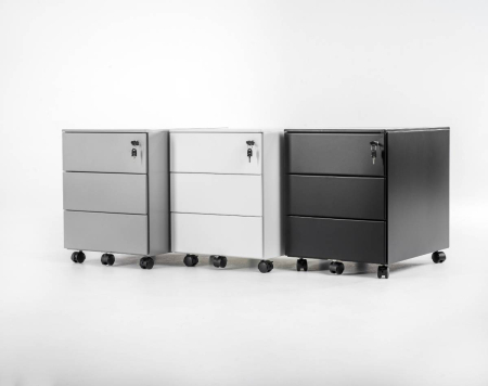 Casetieră metalică cu 3 sertare + 1 organizator GRATUIT, 420x580x540 mm