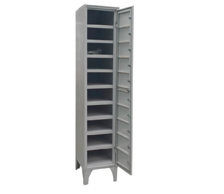 Dulap vestiar metalic casetat cu 10 uși, 400x500x1800 mm