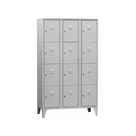 Dulap vestiar metalic casetat cu 12 uși, 1050x500x1800 mm