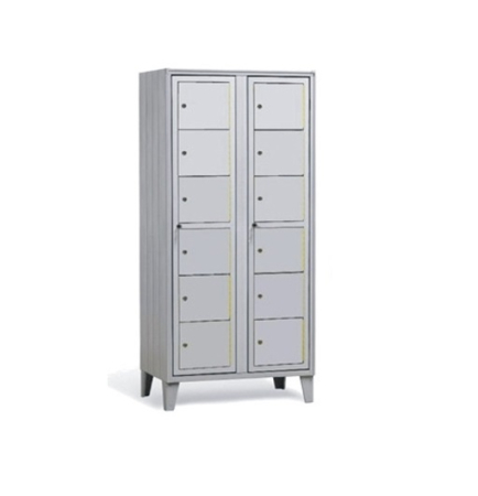 Dulap vestiar metalic casetat cu 12 uși, 800x500x1800 mm