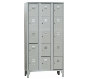 Dulap vestiar metalic casetat cu 15 uși, 900x500x1800 mm