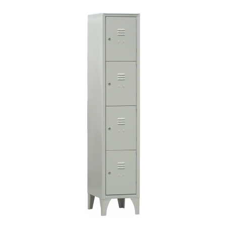 Dulap vestiar metalic casetat cu 4 uși, 350x500x1800 mm