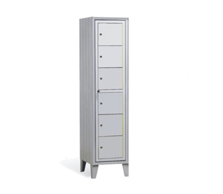 Dulap vestiar metalic casetat cu 6 uși, 400x500x1800 mm