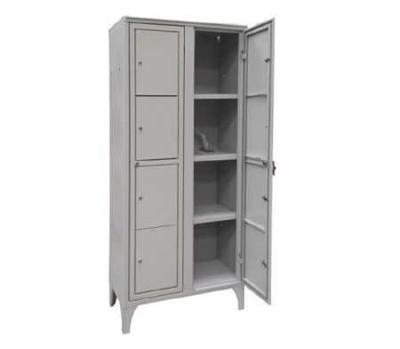 Dulap vestiar metalic casetat cu 8 uși, 800x500x1800 mm