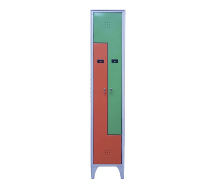 Dulap vestiar metalic cu 2 uși tip Z, 400x500x1950 mm