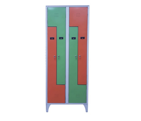Dulap vestiar metalic cu 4 uși tip Z, 800x500x1950 mm