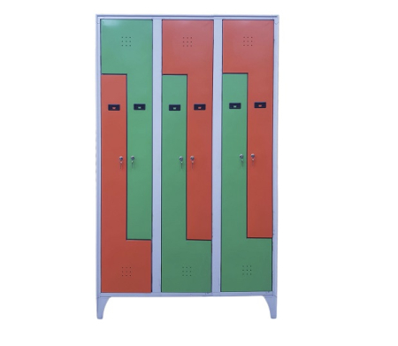 Dulap vestiar metalic cu 6 uși tip Z, 1200x500x1950 mm