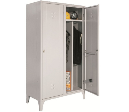 Dulap vestiar - Dulap vestiar metalic cu separator interior cu 2 uși, 1000x500x1800 mm
