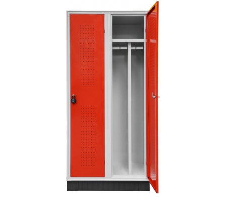 Dulap vestiar metalic cu separator interior cu 2 uși, 800x500x1750 mm