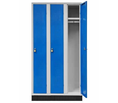 Dulap vestiar metalic Premium cu 3 uși, 900x500x1750 mm
