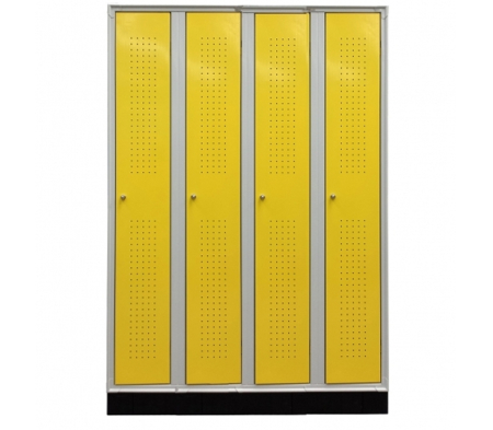 Dulap vestiar metalic Premium cu 4 uși, 1200x500x1750 mm