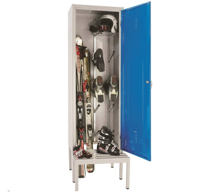 Dulap vestiar metalic specializat cu 1 ușă, 600x500+300x2100 mm