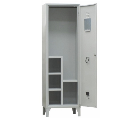 Dulap vestiar metalic specializat cu 1 ușă și bară umerașe, 600x500x1950 mm